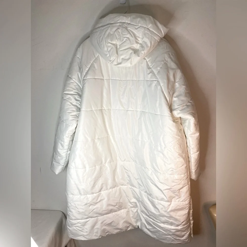 Susan Graver White long Puffer‎ Jacket Women’s 2X.